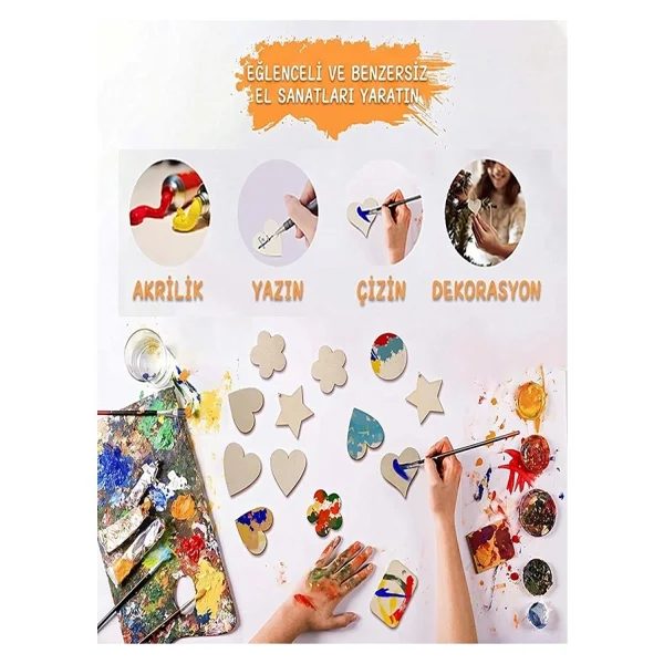 Artmaster Ahşap Boyama Tren 24 Adet 10x15cm Araba Boyama Figürü Etkinlik Çoçuk Gelişim Motor Beceri Kreş Anasınıfı Çok Renkli - Görsel 4