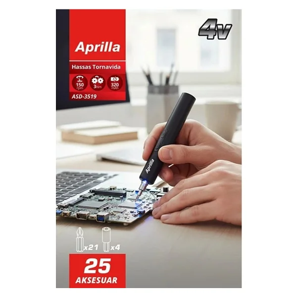 Aprilla Asd-3519 Hassas Tornavida Seti - Görsel 6