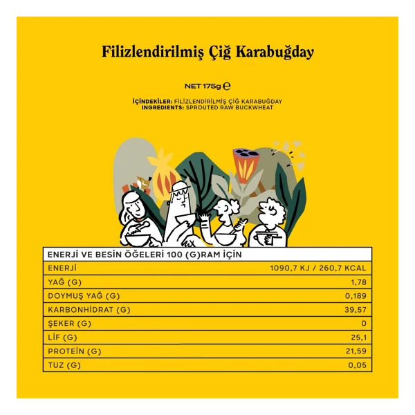 The Good Wild Filizlendirilmiş Çiğ Karabuğday 175 Gr - Görsel 3