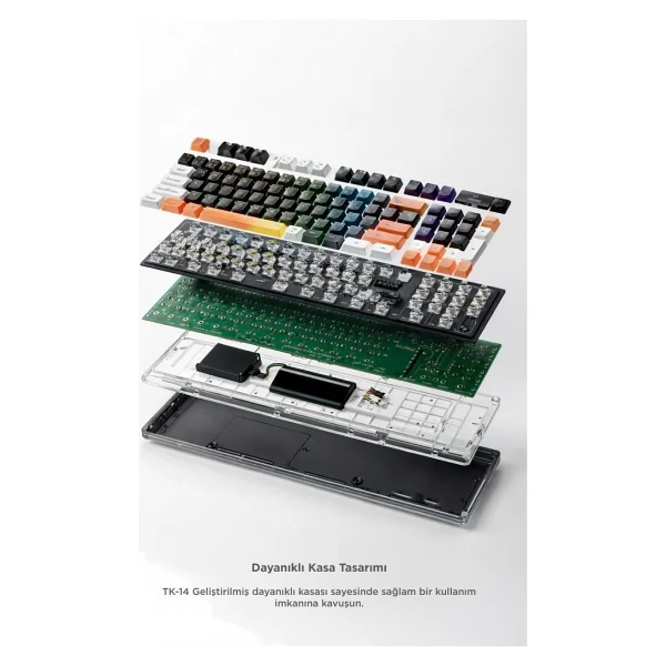 Torima Tk14 RGB Kablolu/Kablosuz Oyuncu Klavyesi - Görsel 3