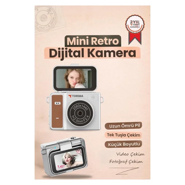 Torima Cmr46 Kahverengi Dijital Fotoğraf Makinesi - Görsel 8