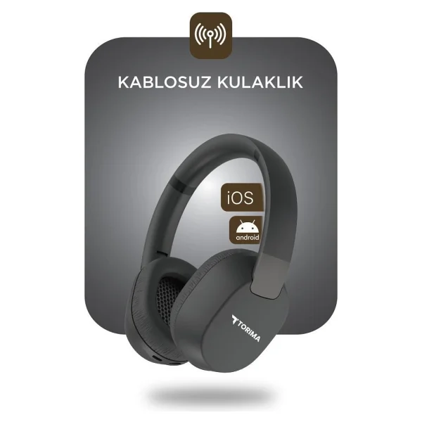 Torima HD50 Siyah Kulak Üstü Bluetooth Kulaklık - Görsel 2