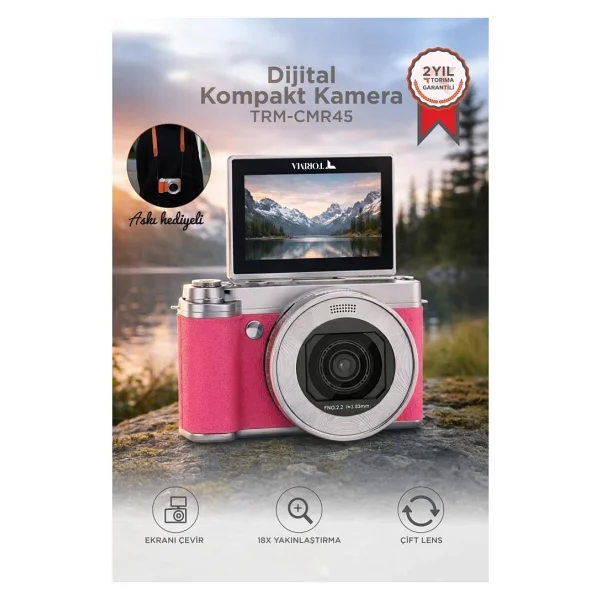 Torima Cmr45 Pembe Dijital Fotoğraf Makinesi - Görsel 8