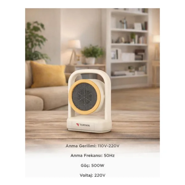 Torima Ht-100 500 W Bej Masaüstü Fanlı Isıtıcı - Görsel 9