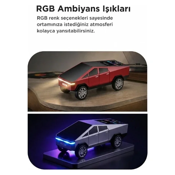 Torima D68 Cybertruck Kırmızı Araba Radyo - Görsel 4