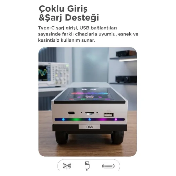 Torima D68 Cybertruck Kırmızı Araba Radyo - Görsel 5