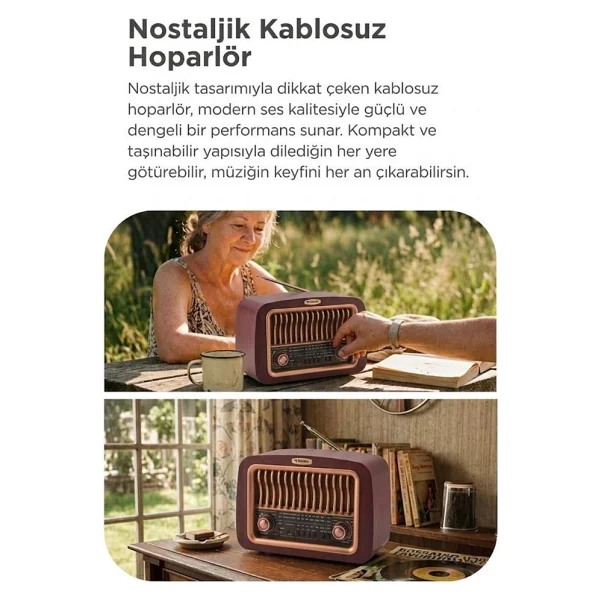 Torima D-59 Ahşap Nostaljik Radyo - Görsel 5