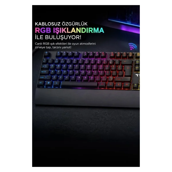 Torima Tk-10 RGB Kablosuz Oyuncu Klavyesi - Görsel 5