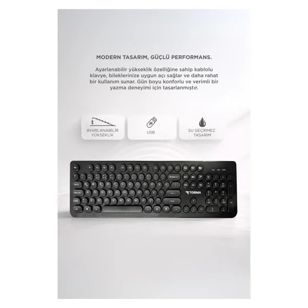 Torima Tk-09 Siyah Kablolu Klavye - Görsel 2