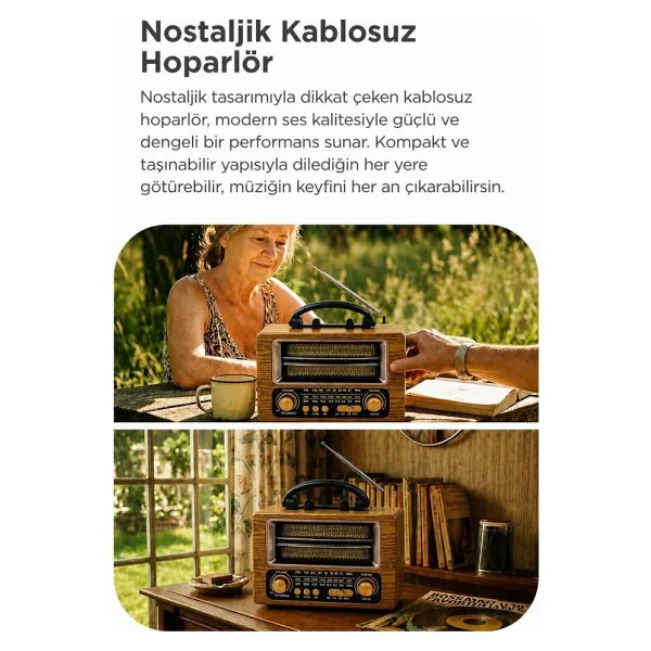 Torima Ns-02 Altın Bluetooth Nostajik Radyo - Görsel 4