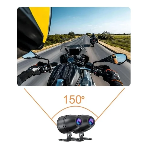 Knmaster Motocam 1000 Çift Kameralı Full HD Motosiklet Dvr Sistemi - Görsel 7