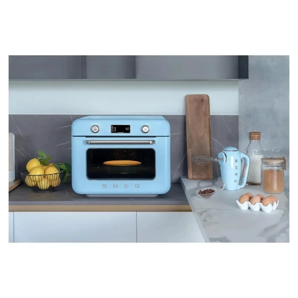 Smeg Cof01pbeu Pastel Mavi Tezgah Üstü Kombi Fırın - Görsel 9