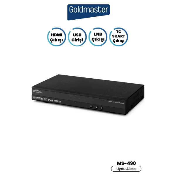 Goldmaster Megastar Ms-490 Hdmı Çıkışlı Tüplü TV Uyumlu Scart Pvr Kayıt Uydu Alıcısı - Görsel 5