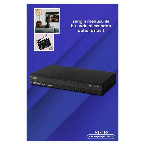 Goldmaster Megastar Ms-490 Hdmı Çıkışlı Tüplü TV Uyumlu Scart Pvr Kayıt Uydu Alıcısı - Görsel 7