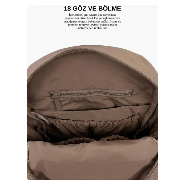 Lucina Oslo V2 Anne Bebek Termal Bakım Çantası - Mocha - Görsel 5