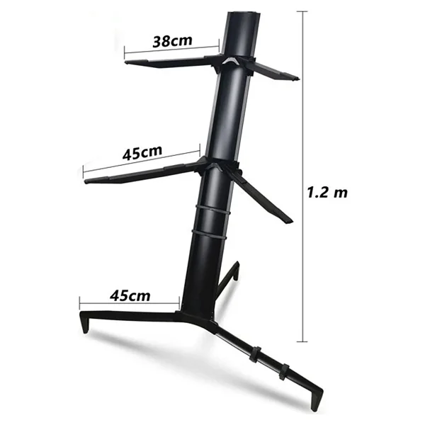 Lastvoice Ks-20bk Black Profesyonel Ultimate Org Standı Sehpası Çift Katlı Çantalı - Görsel 4