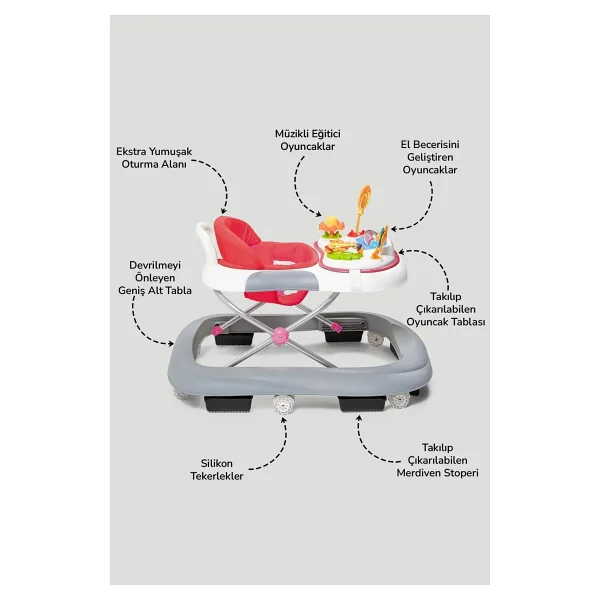 Baby2Go Toodle Yürüteç - Görsel 7