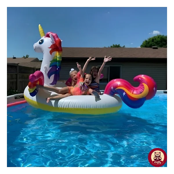 Intex Şişme Tek Boynozlu Mega Unicorn At Tutmaçlı Ada Binici 287x193x165 Cm - Görsel 5