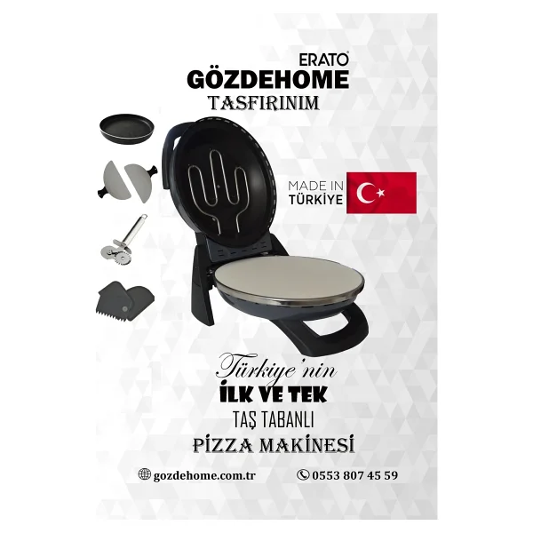 Erato Taşfırınım Antrasit Pizza Makinesi - Görsel 3