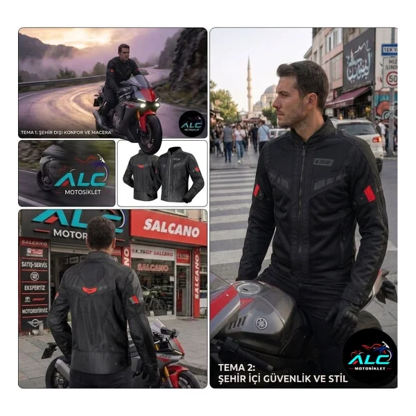 Ls2 Blade Air Erkek Siyah-Antrasit Yazlık Motosiklet Montu - Görsel 9