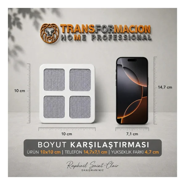 Transformacion 10 Adet Yapışkanlı Banyo Gider Süzgeci Saç Tutucu Ve Çok Amaçlı 721135 - Görsel 3