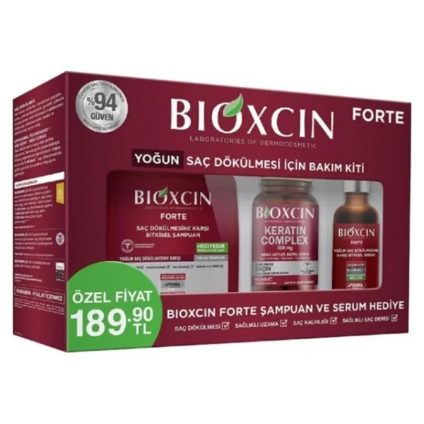 Bioxcin Forte Keratin Complex 500 Mg 60 Tablet + Şampuan 300 Ml + Serum 50 Ml - Görsel 2