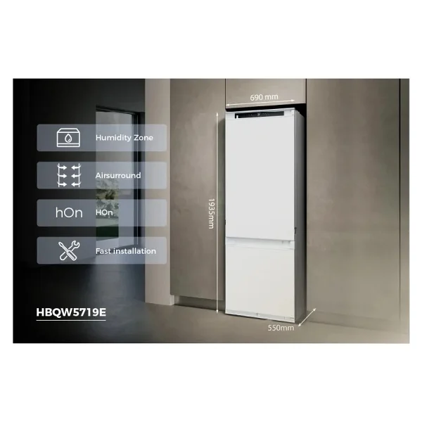 Haier Hbqw5719e Kombi No Frost Ankastre Buzdolabı - Görsel 6
