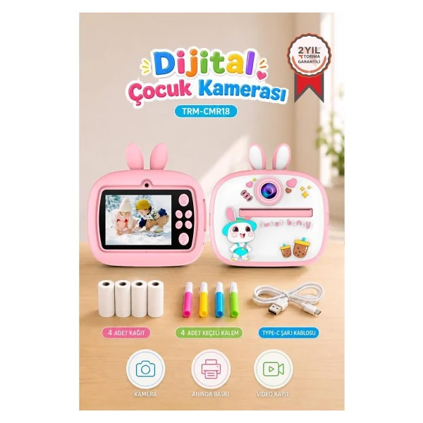 Torima Trm-Cmr18 Pembe Dijital Fotoğraf Makinesi - Görsel 6