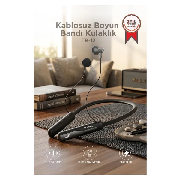Torima Tb12 Boyun Askılı Kulak İçi Bluetooth Kulaklık - Görsel 8