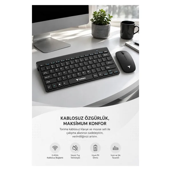 Torima Tmk-05 Tkl Kablosuz Klavye Mouse Seti - Görsel 4