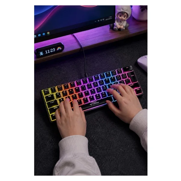 Torima Tk-04 RGB Siyah Kablolu Mekanik Oyuncu Klavyesi - Görsel 3