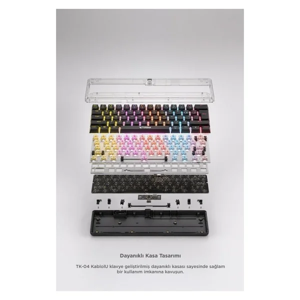 Torima Tk-04 RGB Siyah Kablolu Mekanik Oyuncu Klavyesi - Görsel 4