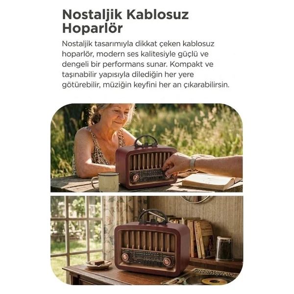Torima D-57 Kahverengi Nostaljik Radyo - Görsel 4