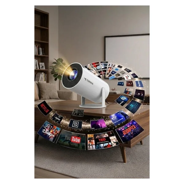 Torima Hy300t Lite 120 Lümen HD Wi-Fi Android Taşınabilir Projeksiyon Cihazı - Görsel 2