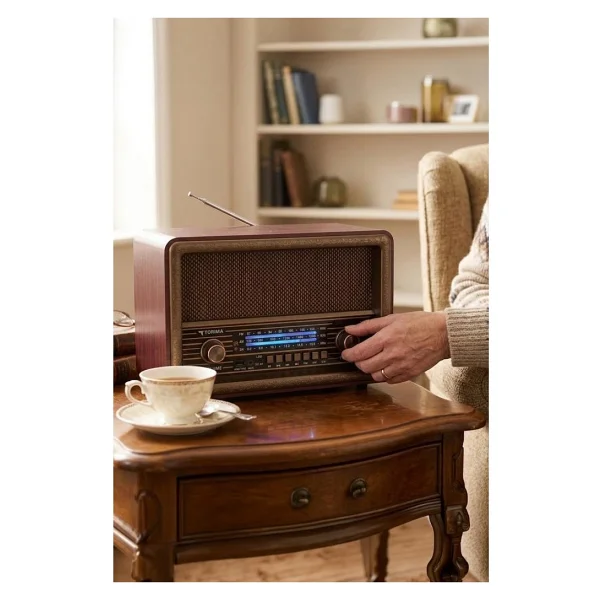Torima D56 Ahşap Nostaljik Radyo - Görsel 4