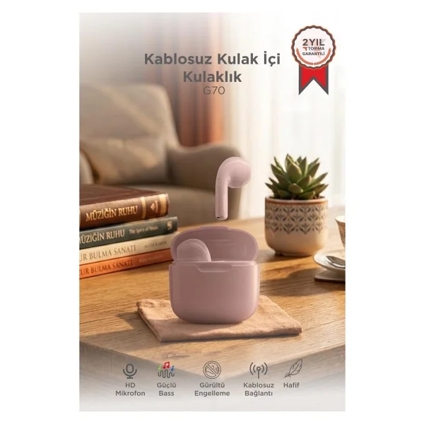 Torima G70 TWS Beyaz Kulak İçi Bluetooth Kulaklık - Görsel 7