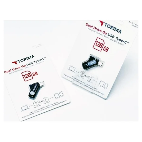 Torima USB Flash Bellek Type C Otg Çift Sürücülü 128gb Siyah - Görsel 6