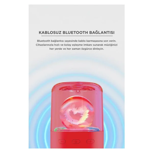 Torima D73 Kırmızı Bluetooth Hoparlör - Görsel 4