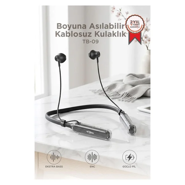 Torima Tb09 Boyun Askılı Kulak İçi Bluetooth Kulaklık - Görsel 8