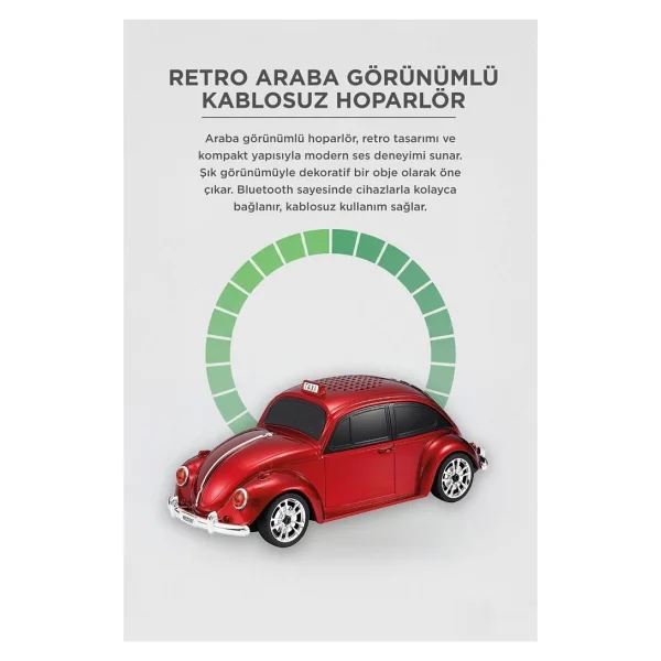 Torima D-49 Kırmızı Araba Nostaljik Radyo - Görsel 3