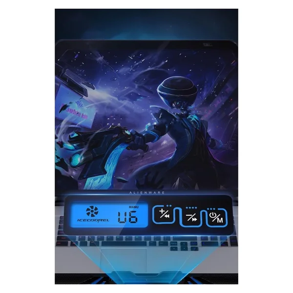 Torima Laptop Soğutucu Ayarlanabilir RGB Dizüstü Bilgisayar Soğutma Fanı Cf05 Siyah - Görsel 4
