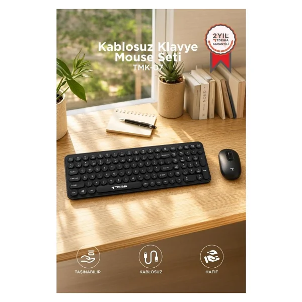 Torima TMK-07 Kablosuz Klavye Mouse Seti - Görsel 6