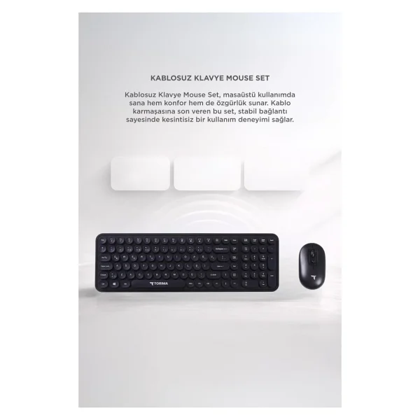 Torima TMK-07 Kablosuz Klavye Mouse Seti - Görsel 7