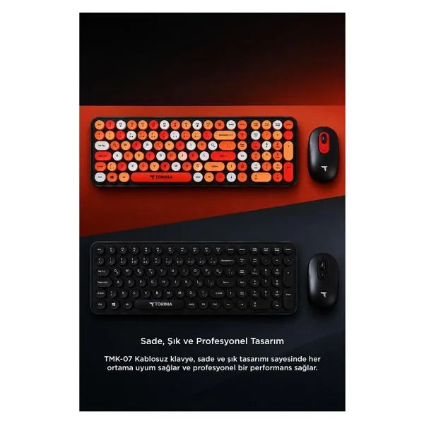 Torima TMK-07 Kablosuz Klavye Mouse Seti - Görsel 10