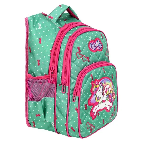 Waddell 24003 Unicorn Desenli Mint Yeşili Beslenme + İlkokul Sırt Çantası - Görsel 5