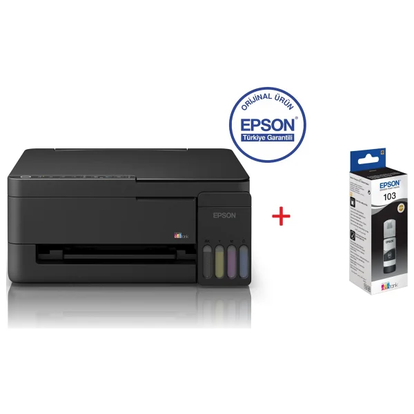 Epson Ecotank L3350 Wi-Fi + Tarayıcı + Fotokopi + Renkli Çok Fonksiyonlu Tanklı Mürekkep Püskürtmeli Yazıcı - Görsel 3