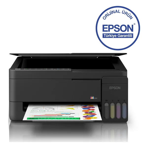 Epson Ecotank L3350 Wi-Fi + Tarayıcı + Fotokopi + Renkli Çok Fonksiyonlu Tanklı Mürekkep Püskürtmeli Yazıcı - Görsel 5