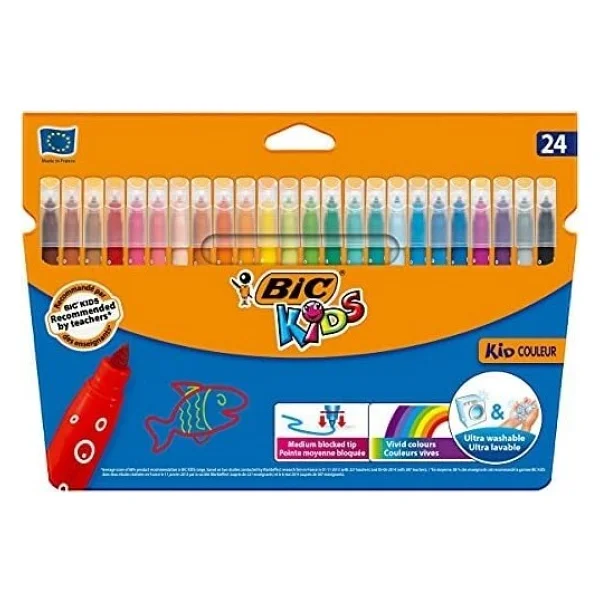 Bic Kid Couleur Ultra Yıkanabilir 24'lü Keçeli Kalem Seti - Görsel 10