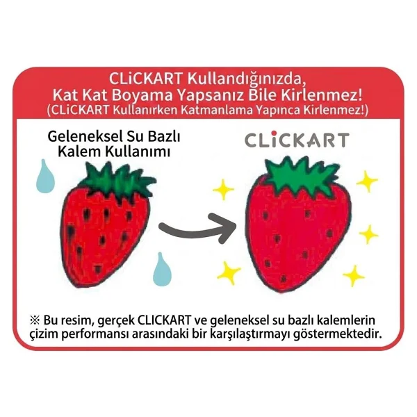 Zebra Clickart Market Pen 0.6mm 12'li Tükenmez Kalem Seti Dark Colours 12CZDK - Görsel 3