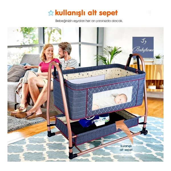 Baby Home 505 Maya Anne Yanı Sepet Beşik - Görsel 4